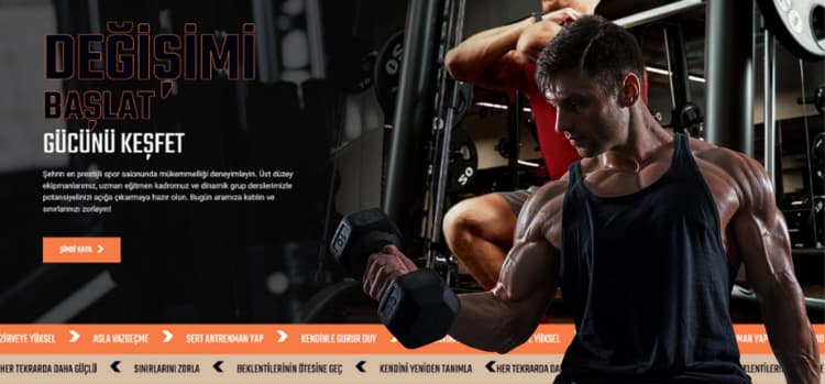 Spor Salonu Web Sitesi